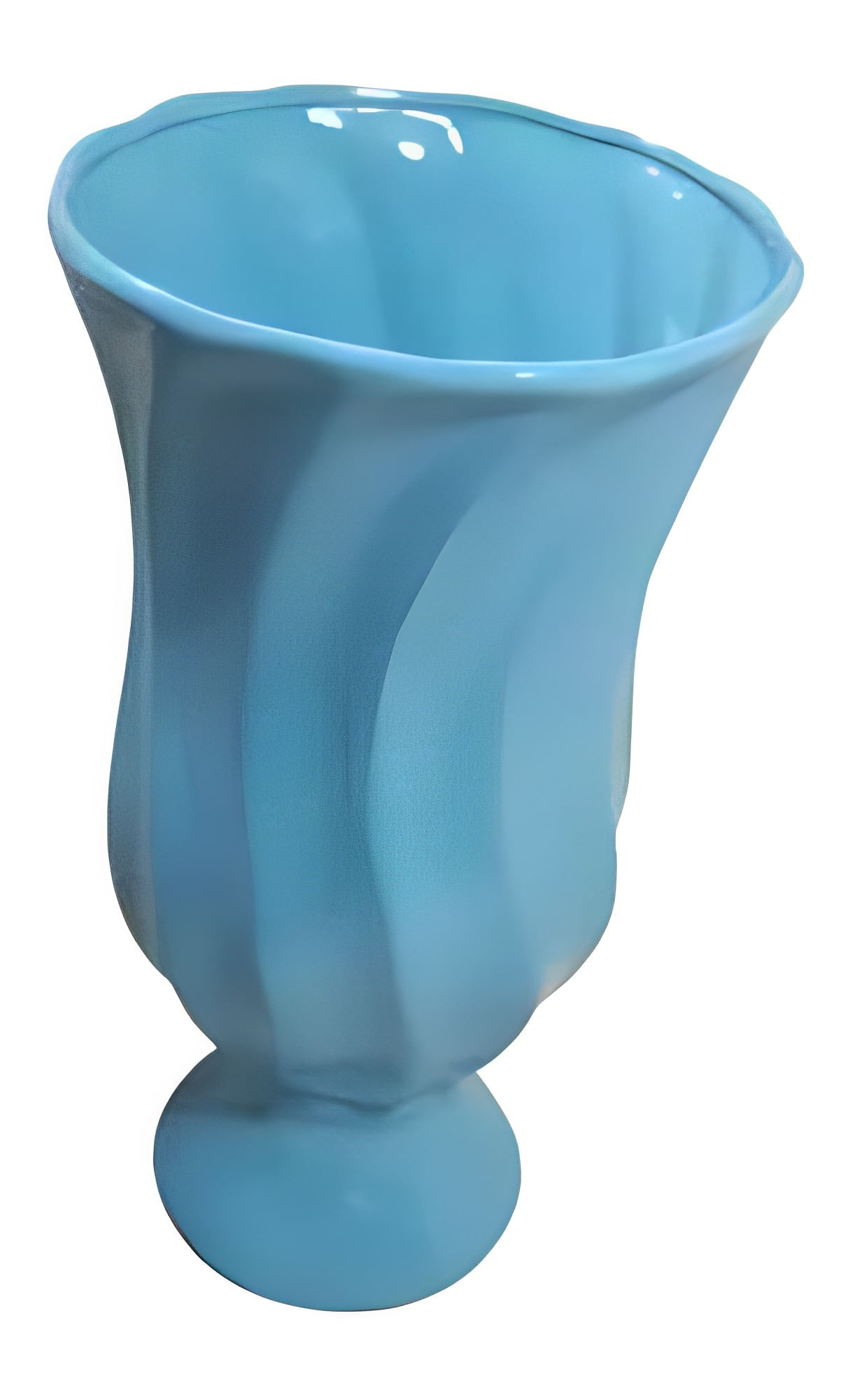 Vaso Torcido Grande Cerâmica Decoração De Festa 30cm