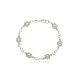 Pulseira Bolinhas Vintage - Ouro Branco