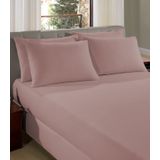 Lençol Liso Casal Com Elástico Vivaldi Rosa Un
