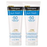 Kit 2 Protetor Solar Neutrogena Sun Fresh Corpo Fps 50 200ml