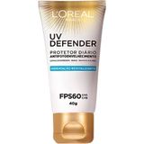 Protetor Solar Facial L&#39;oreal Uv Defender Hidratação Fps 60 40g