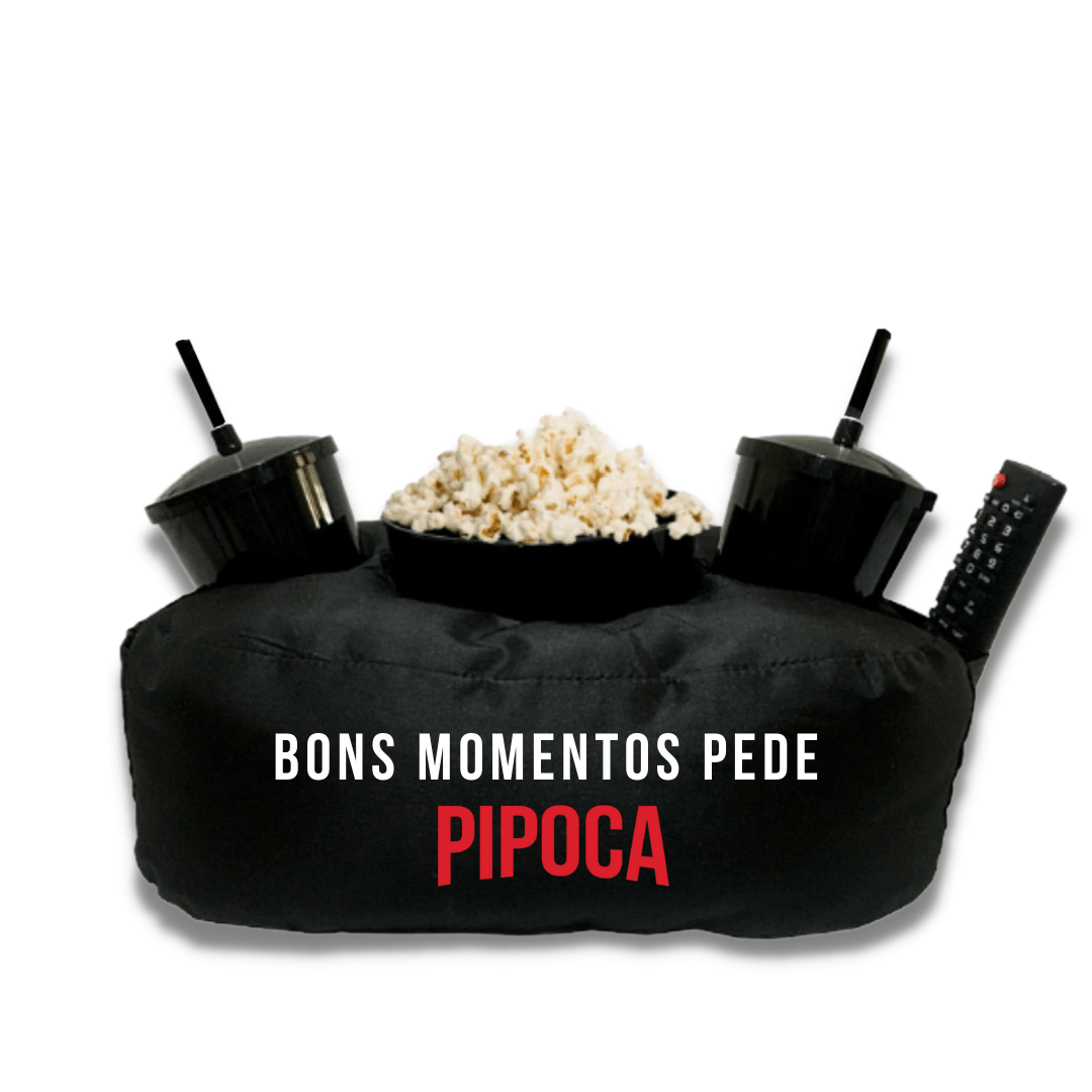 Almofada Porta Pipoca Bons Momentos Pede Pipoca