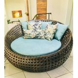 Chaise Redonda Alumínio Fibra Sintética Varanda Piscina