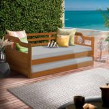 Sofá Cama Para Varanda Gourmet Solteiro Madeira Maciça Imbuia Tupi Shop Jm