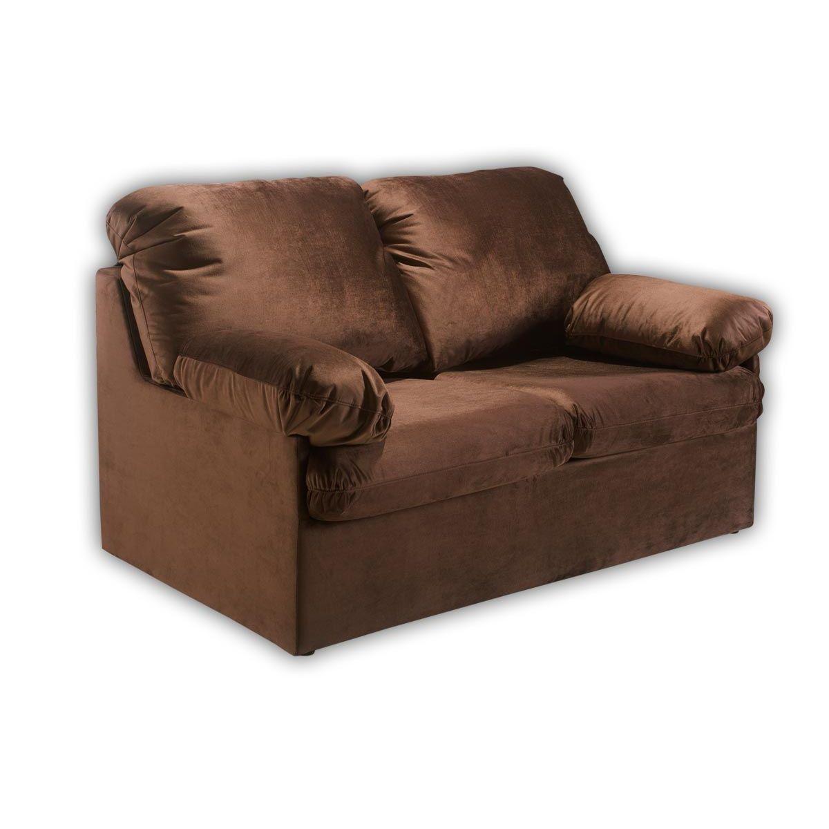 Sofa Cama P Sala Mh1456 Idea Suede Marrom Escuro Herval