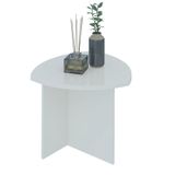 Mesa Lateral Artely Delta Cor Off White