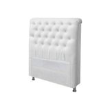 Cabeceira para Cama Box Solteiro 90 cm Paris Corino Branco - JS Móveis