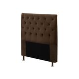 Cabeceira Cama Box Casal 90cm Cristal Suede Chocolate - JS Móveis