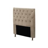 Cabeceira Cama Box Casal 90cm Cristal Suede Bege - JS Móveis