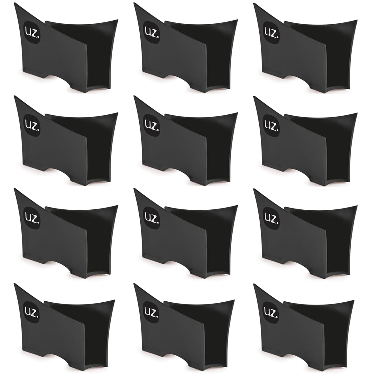 Kit 12 Suportes Porta Guardanapos De Papel Para Mesa Uz Preto