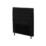 Cabeceira Cama Box Casal 90cm Cristal Suede Preto - JS Móveis