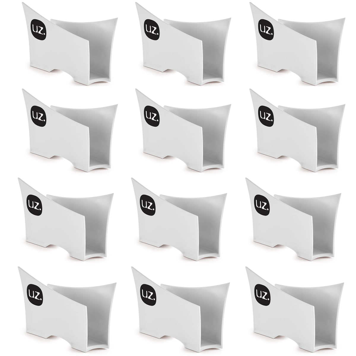 Kit 12 Suportes Porta Guardanapos De Papel Para Mesa Uz Branco