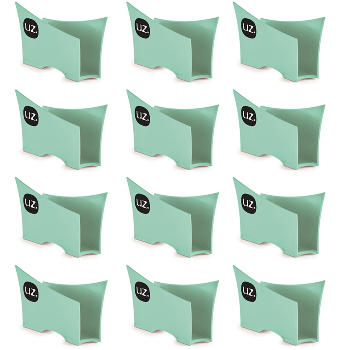 Kit 12 Suportes Porta Guardanapos De Papel Para Mesa Uz Verde Menta