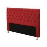 Cabeceira Cama Box Casal 195cm Cristal Suede Vermelho - JS Móveis