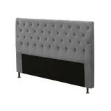 Cabeceira Cama Box Casal 195cm Cristal Suede Cinza - JS Móveis