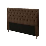 Cabeceira Cama Box Casal 195cm Cristal Suede Chocolate - JS Móveis