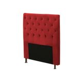 Cabeceira Cama Box Casal 90cm Cristal Suede Vermelho - JS Móveis