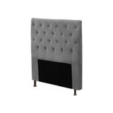 Cabeceira Cama Box Casal 90cm Cristal Suede Cinza - JS Móveis