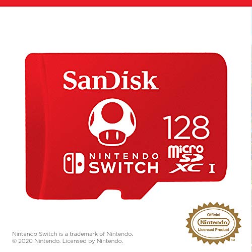 Cartão De Memória Sandisk Microsdxc-card Nintendo 128gb