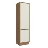 Paneleiro Cozinha Modular 100% Mdf Édez Une, 2 Portas, Off White E Louro Freijó