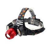 Lanterna De Cabeça 3 Led´s Profissional Recarregável Headlight Com Zoom Ajustável