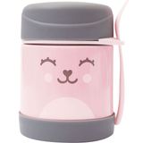 Pote Térmico Para Papinha Com Talher Buba Baby Gumy De Aço Inoxidável 320ml Rosa