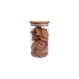 Pote De Vidro De Mantimentos 600ml C/ Tampa De Bambu Oikos