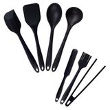 KIT DE UTENSÍLIOS DE SILICONE PRETO OIKOS – 7 PEÇAS