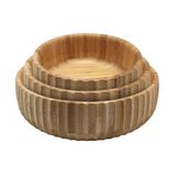 Kit 3 Bowls Canelado De Bambu - Oikos