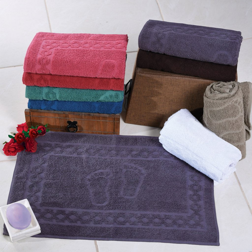 Toalha De Piso Luxo Super Macia 100% Algodão 45x68