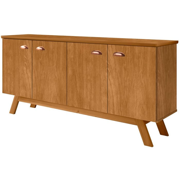 Buffet Aparador Para Sala De Jantar 4 Portas 1x225 Nature Tebar