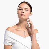 Swarovski Coração Ao Longo Da Vida Y-colar Cz Branco Um Tamanho