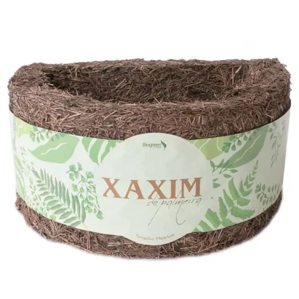 Vaso Para Jardim Vertical Parede Fibra De Xaxim Meia Lua