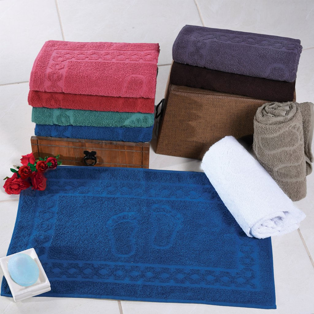 Toalha De Piso Luxo Super Macia 100% Algodão 45x68