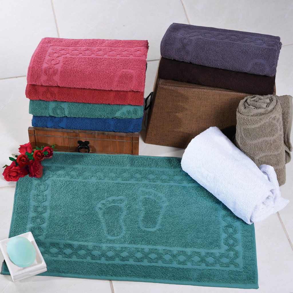 Toalha De Piso Luxo Super Macia 100% Algodão 45x68