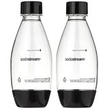 Sodastream Preto 5l Garrafas De Carbonating Finas Pacote Gêmeo, 1/2l Pacote De 2
