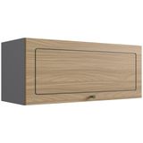 Aéreo Cozinha Modulada Mdp Édez Neuf, 1 Porta, Cedro E Grafite