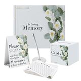 7 Pcs Guest Book Set, Livro De Visitas Funeral, Inclui: Guestb