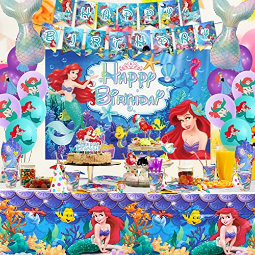 Decorações Da Festa Da Sereia Pequena, Sup Da Festa De Aniversário De Ariel