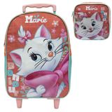 Kit Mochila De Rodinhas E Lancheira Xeryus 16 Marie X Rosa