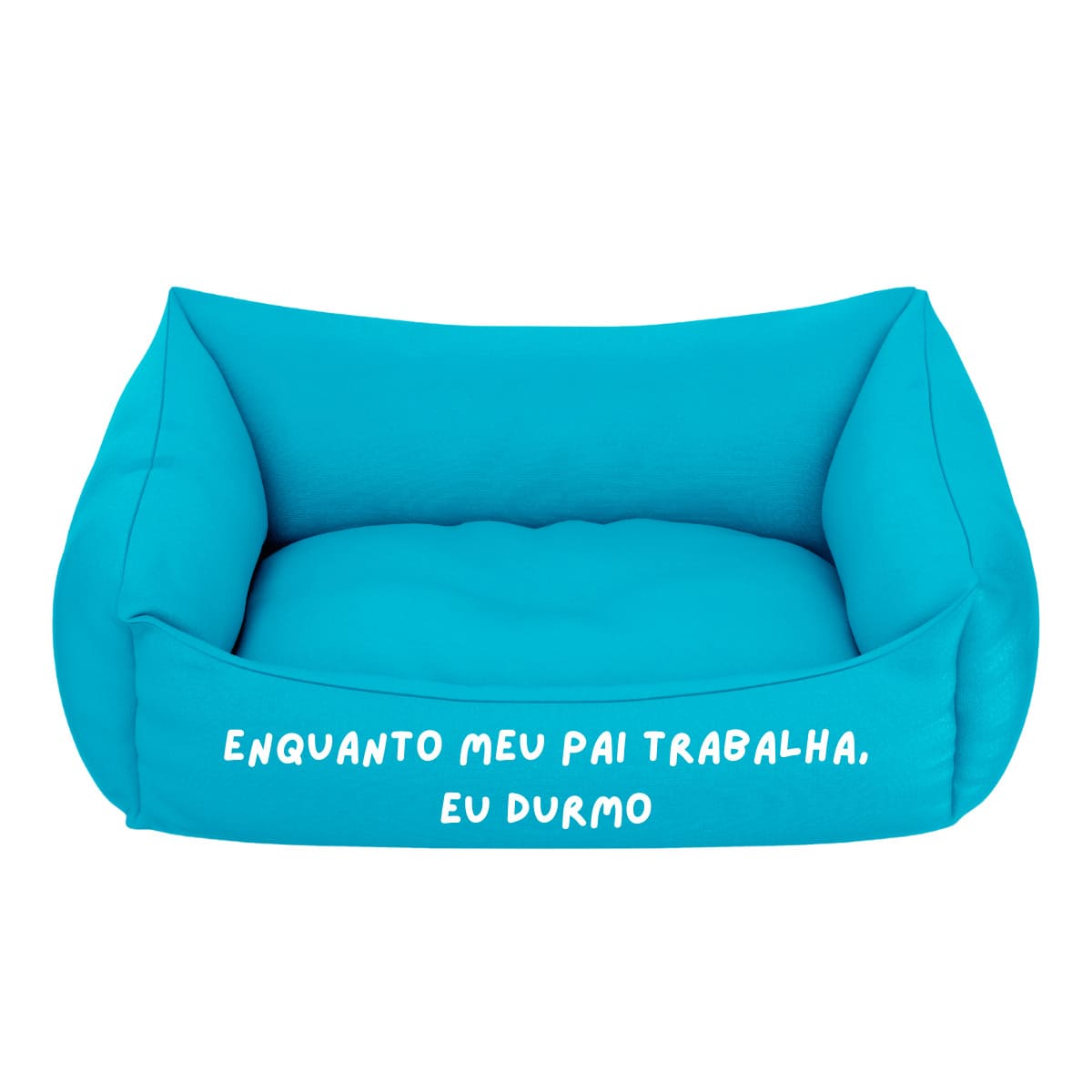 Cama Pet Para Cachorro E Gato Filhote Azul Dormindo Papai