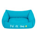 Cama Pet Para Cachorro E Gato Filhote Azul Pai De Dog