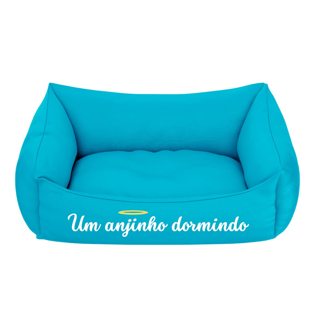 Cama Pet Para Cachorro E Gato Filhote Azul Anjinho Dormindo