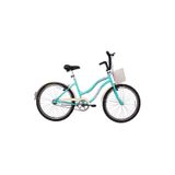 Bicicleta Aro 26 Beach Retrô Feminina Azul Turqueza