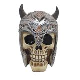 Peça Decorativa Caveira Com Chifre 14 Cm
