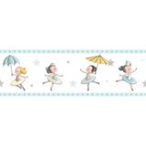 Faixa De Parede Treboli Azul Bailarinas 5921