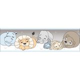 Faixa De Parede Treboli Azul Animais Dormindo 5911