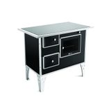 Fogão A Lenha Nr 2 Direito Vitrocerâmico Preto