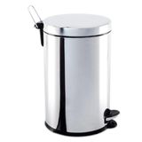 Lixeira Com Pedal 12 Litros Aço Inox Pra Banheiros E Cozinha