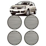 Tela Grade Auto Falante Clio Sedan Hatch (4un) Cinza Claro